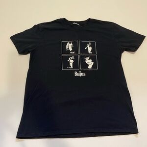 THE BEATLES - LET IT BE SILHOUETTE BLACK T-SHIRT